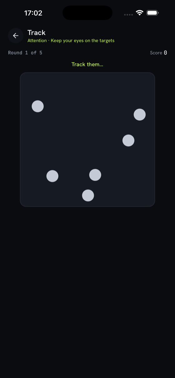 Track, a multiple-object-tracking attention game